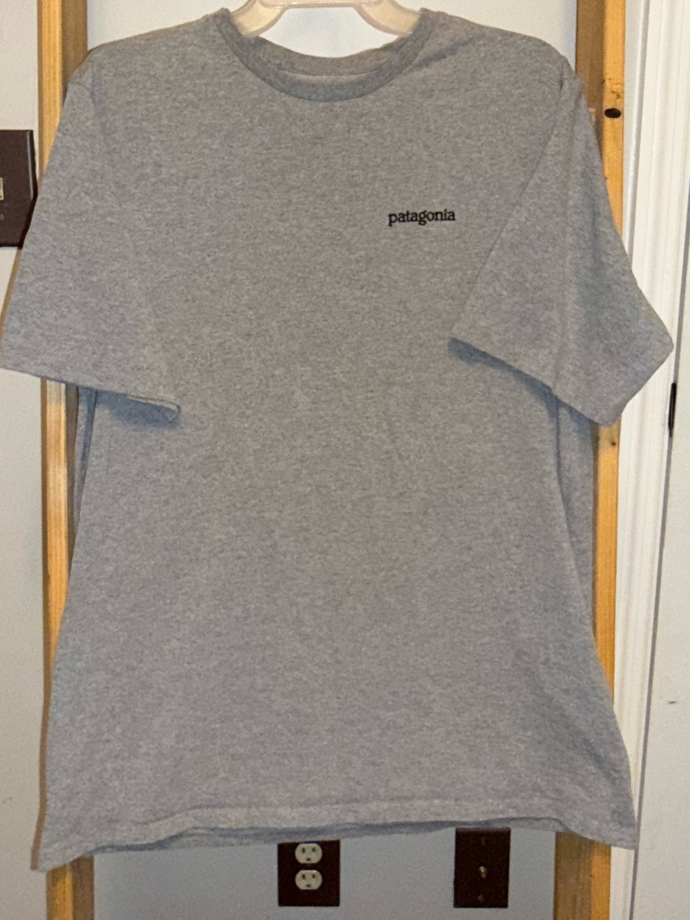 Patagonia Gray Interior Label Tee with Subtle Black Print - Picture 8 of 9
